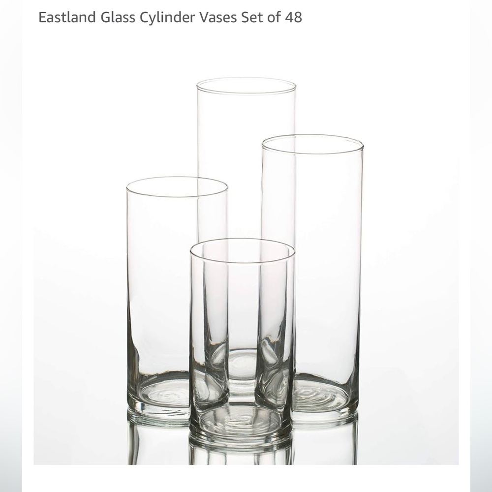 Eastland glass cylinder vases-set of 40